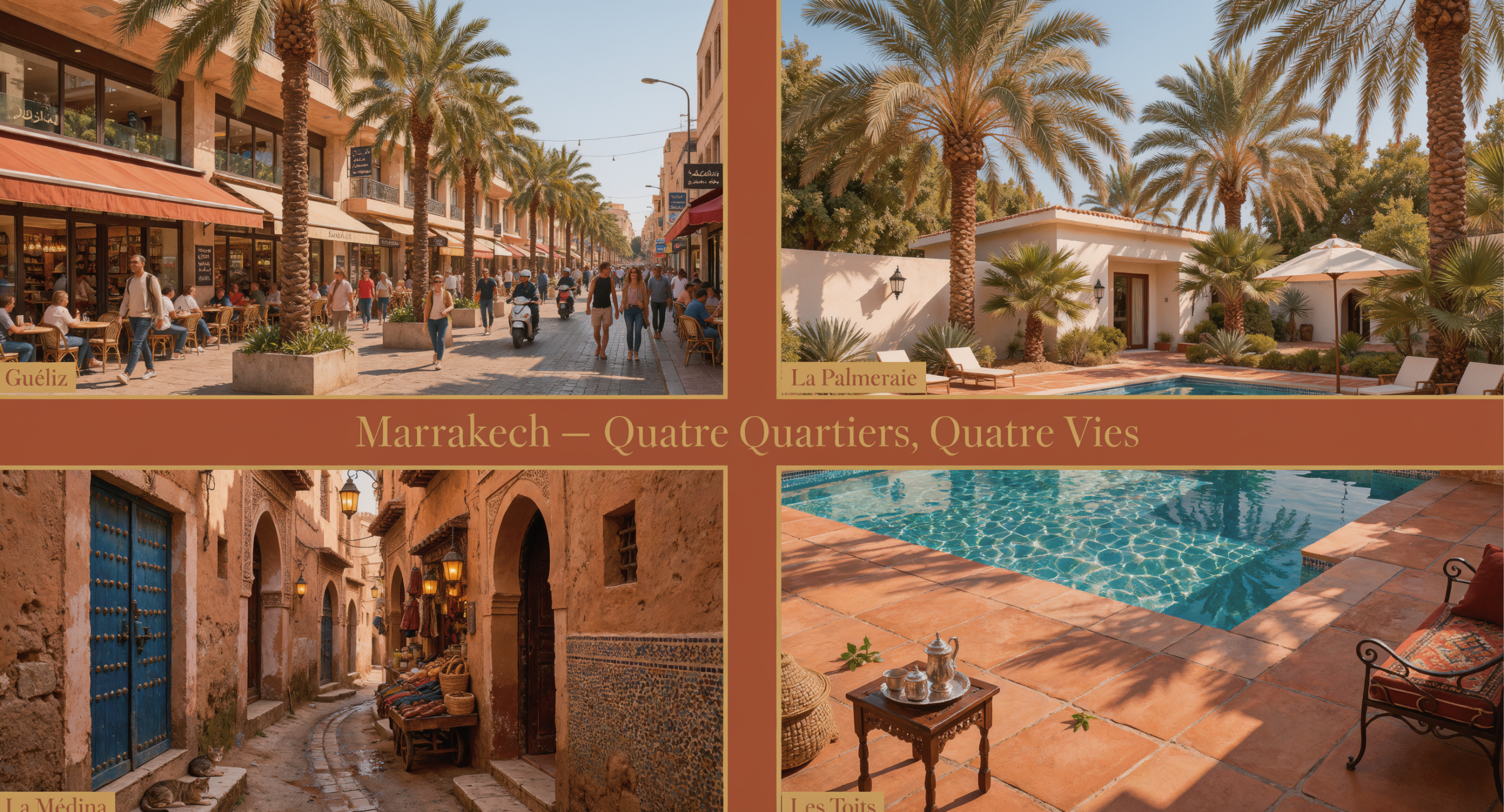 Meilleurs quartiers de Marrakech, Guéliz, Palmeraie et médina